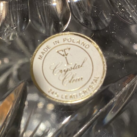 CUT GLASS LEAD CRYSTAL ROSE BOWL – Large Decorative Centerpiece, Clear, Vintage - Picture 8 of 8